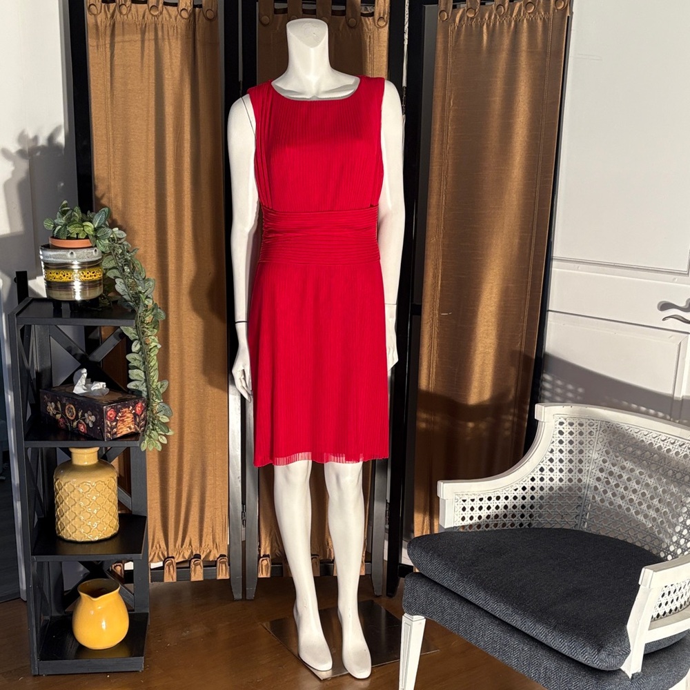 Calvin Klein Collection Vibrant Red Midi Dress